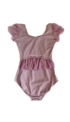 Capezio leotard with cap sleeves and back frill